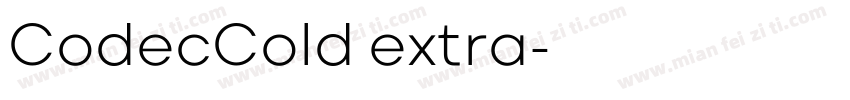 CodecCold extra字体转换